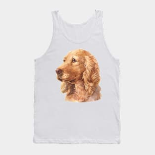 English Cocker Spaniel Watercolor Art Tank Top